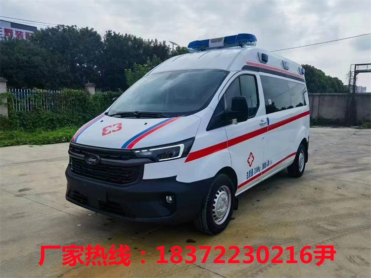 國六江鈴福特v362中軸中頂柴油版運(yùn)輸型救護(hù)車！
